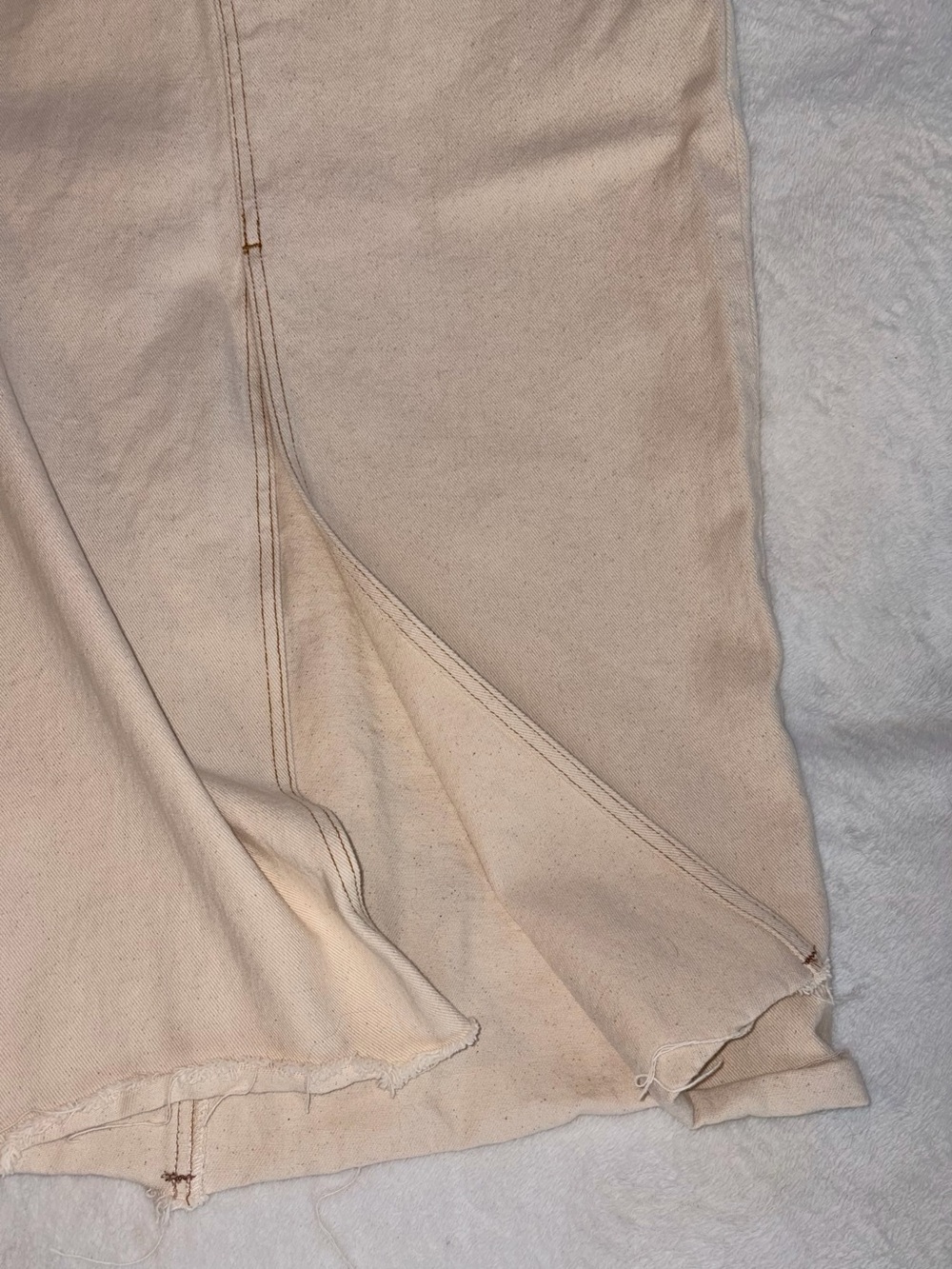 Steve Madden Avani Denim Ivory Midi Skirt sz 10 - Picture 7 of 9
